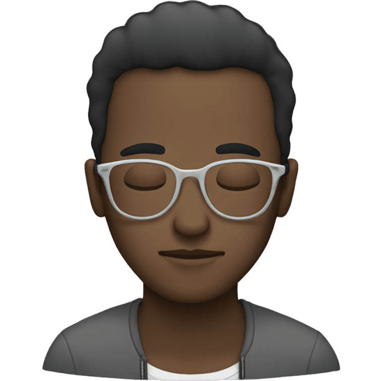 Guy putting head down with glasses emoji