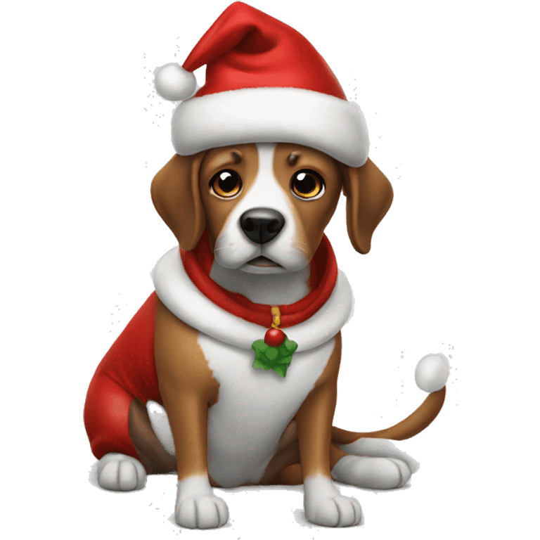 Dog in Santa suit  emoji