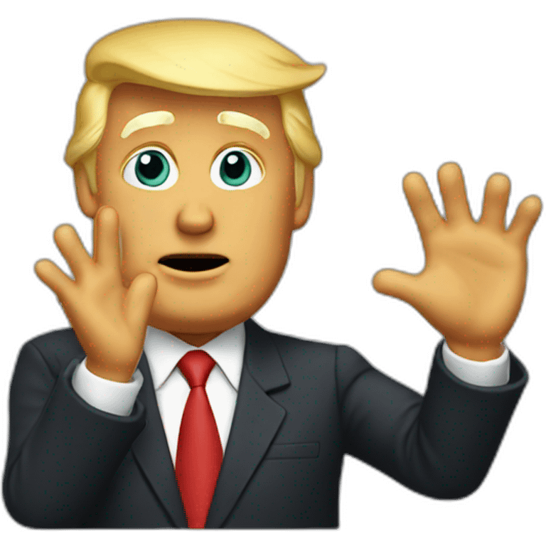 Donald trump waving emoji