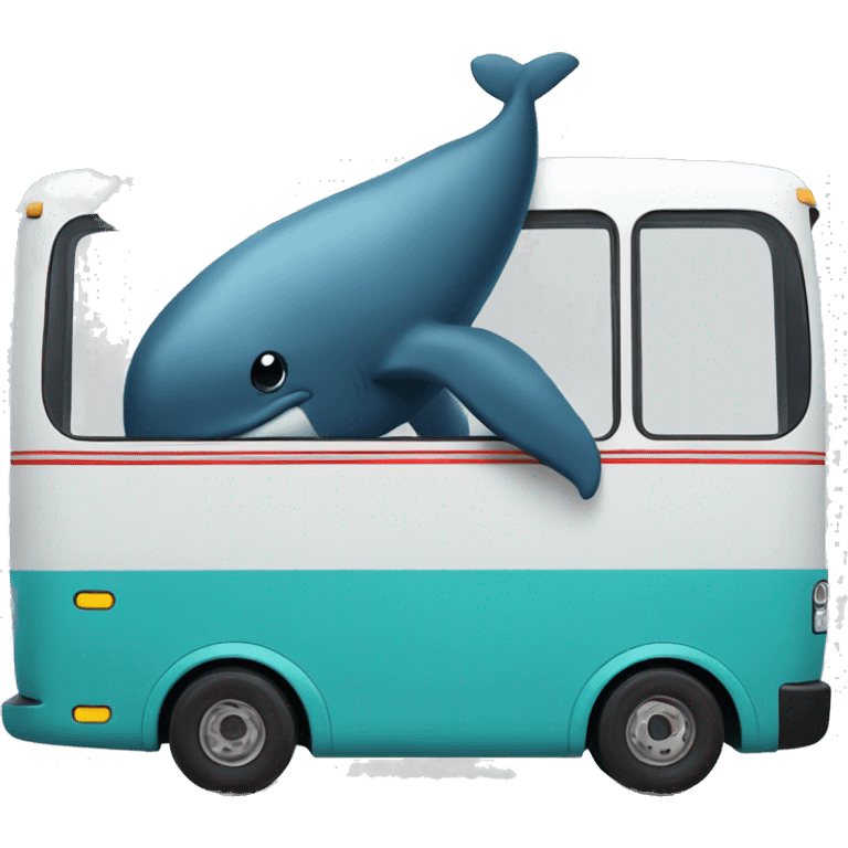 Whale on a bus emoji