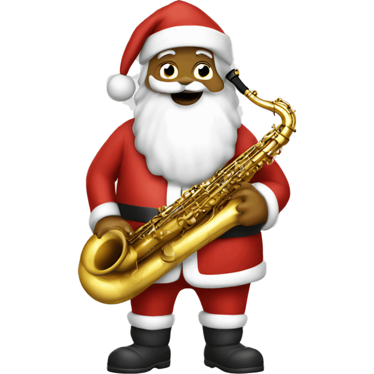 Santa with saxophone emoji