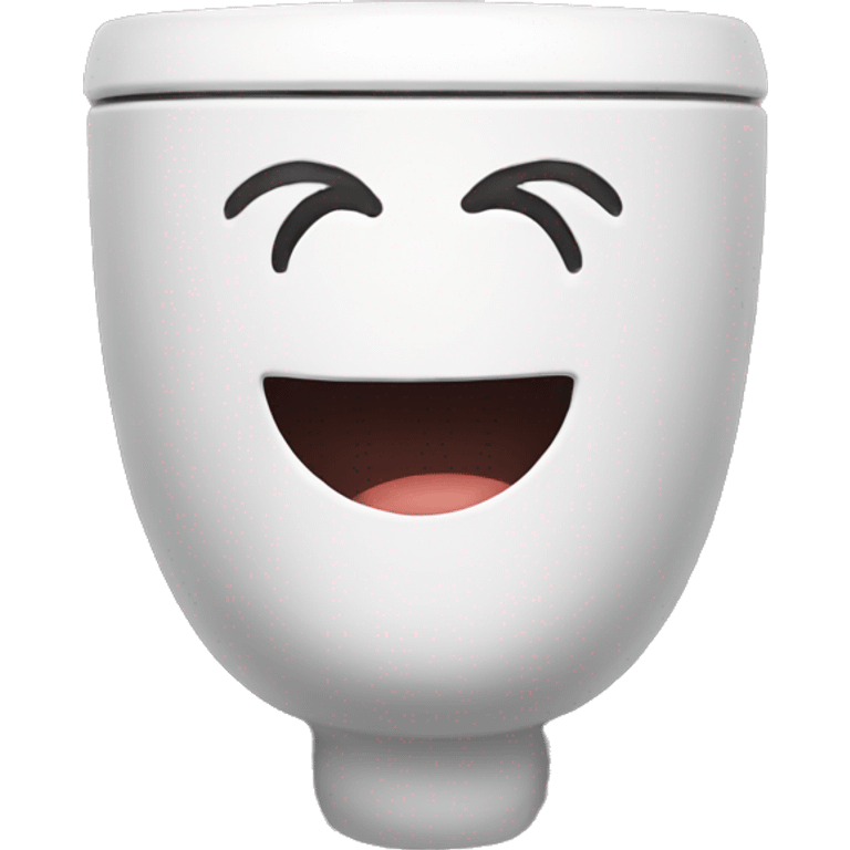 Toilet with face emoji