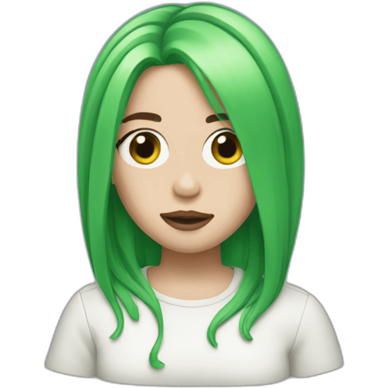 Billie eilish green hair emoji