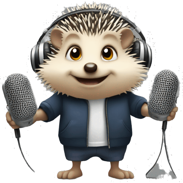 Hedgehog dj emoji