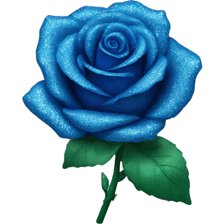 blue glitter rose emoji