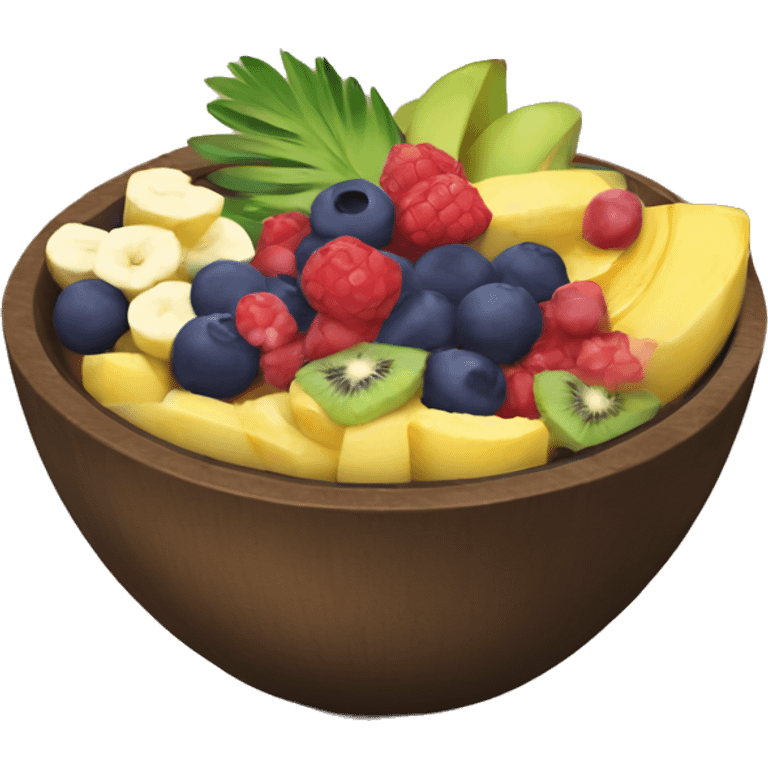 Acai bowl with many fruits  emoji