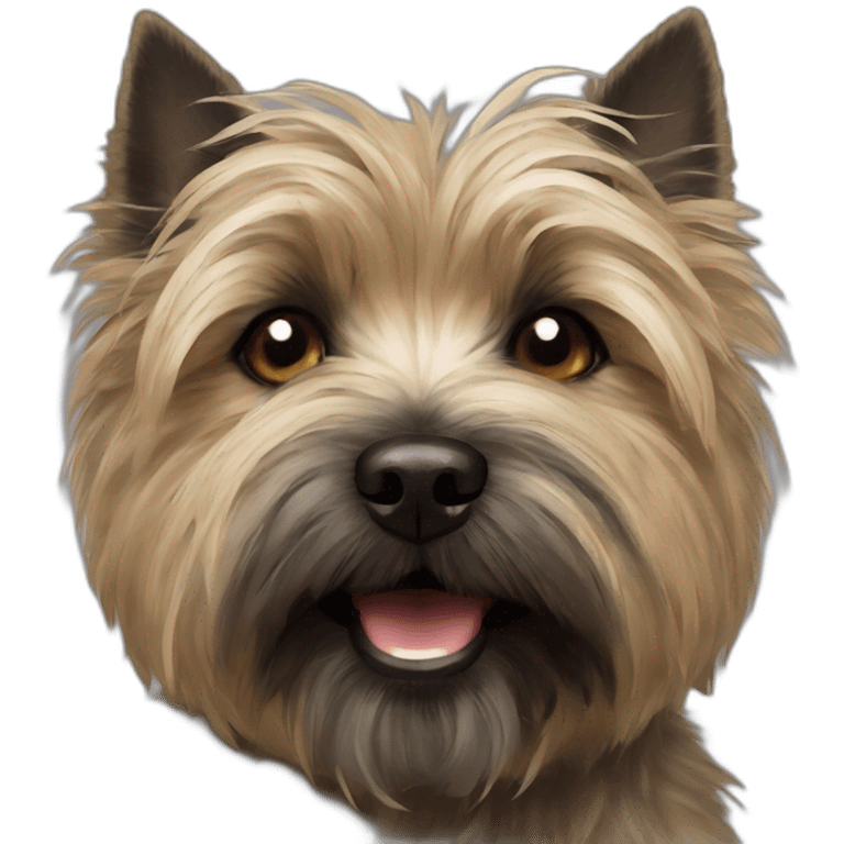 brindle cairn terrier face emoji