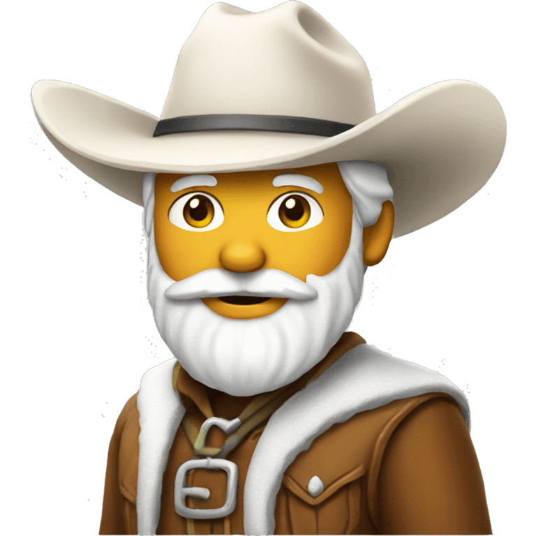 White cowboy santa emoji