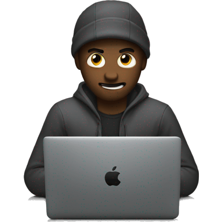 guy hacking on a macbook emoji