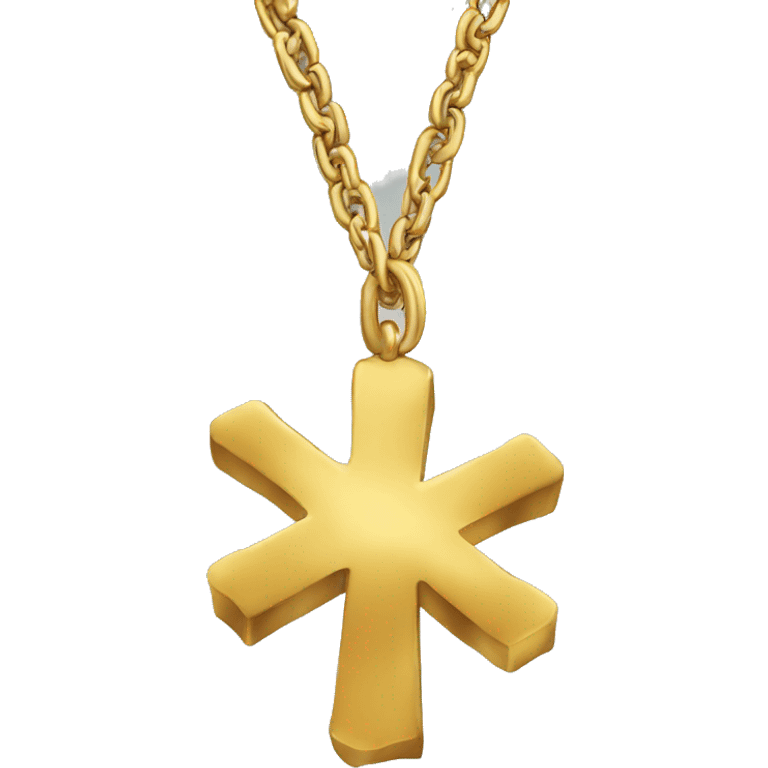 gold chain cross emoji