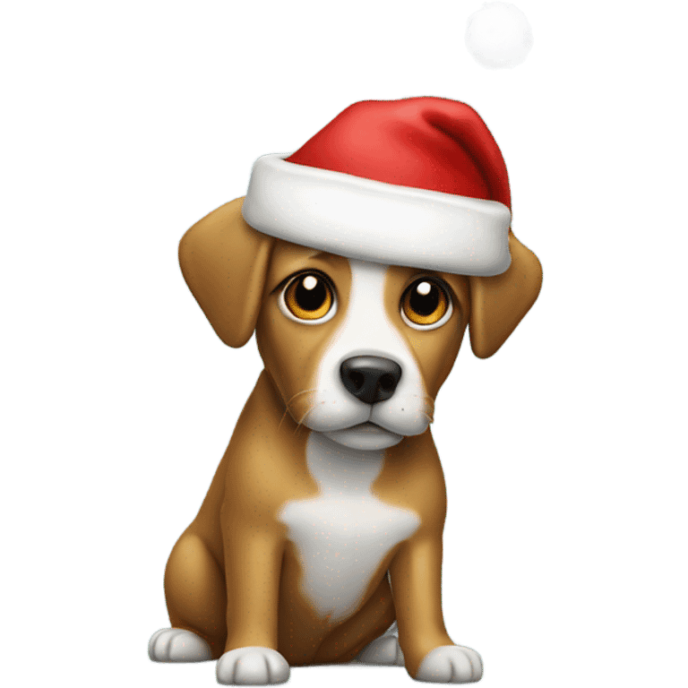 Dog with Santa hat  emoji