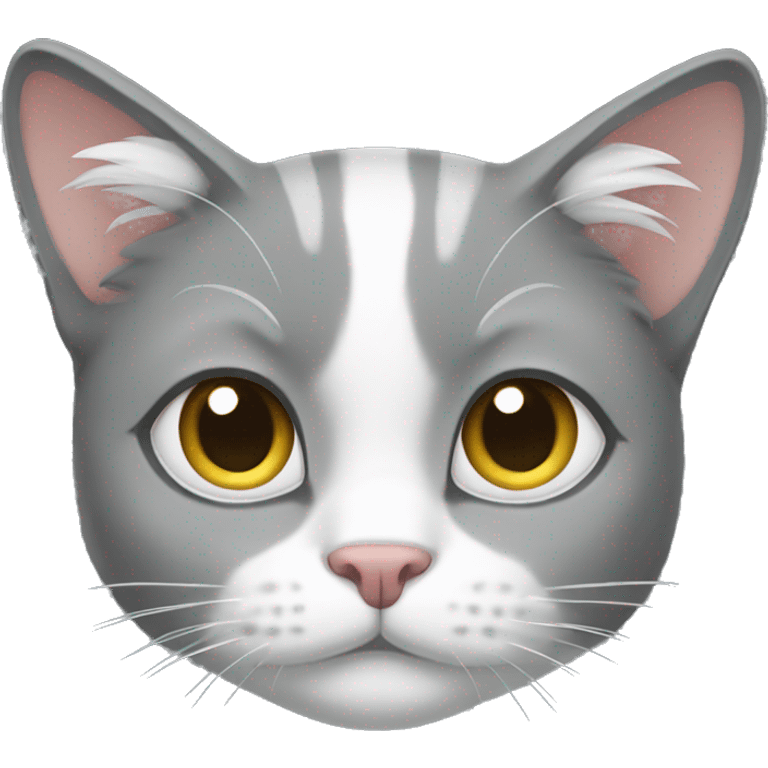 gray and white cat emoji