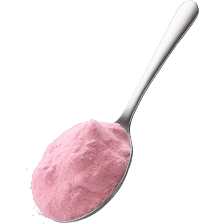 Spoon with pink powder emoji