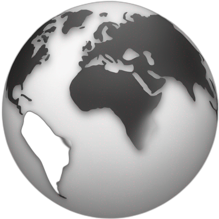 earth black and white with gradient emoji