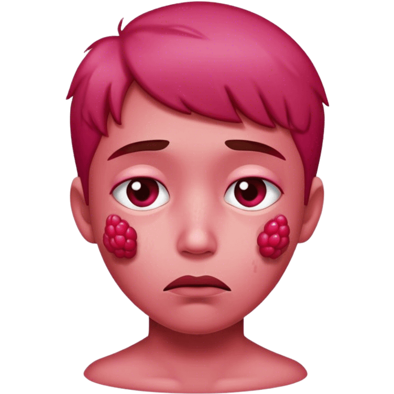 Friendly sad raspberry  emoji