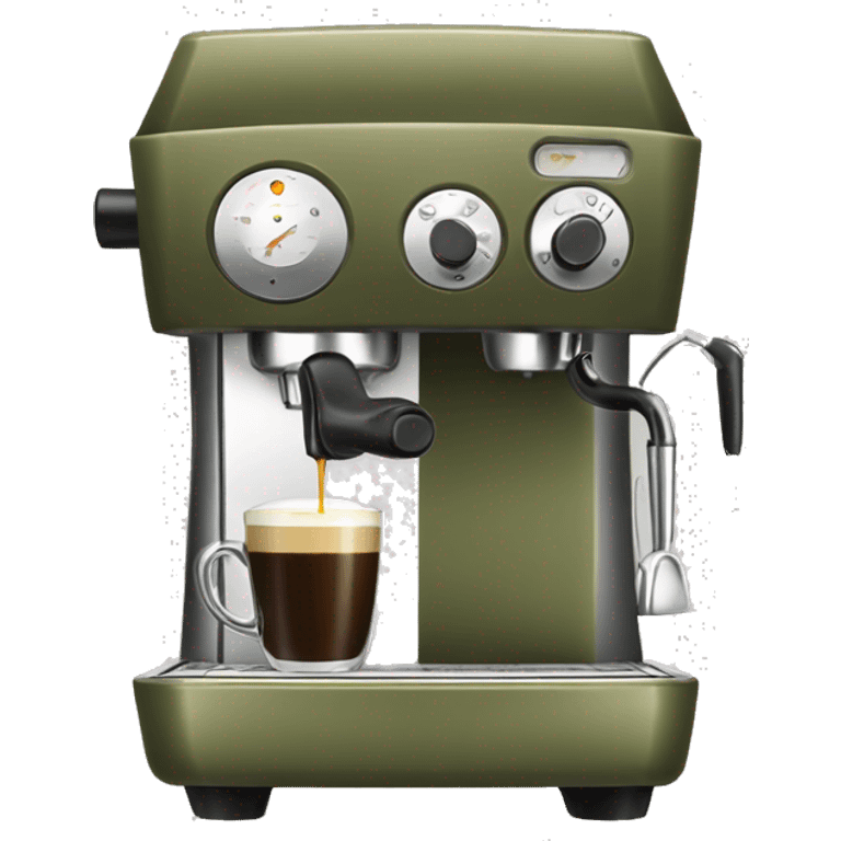 Olive green espresso machine emoji