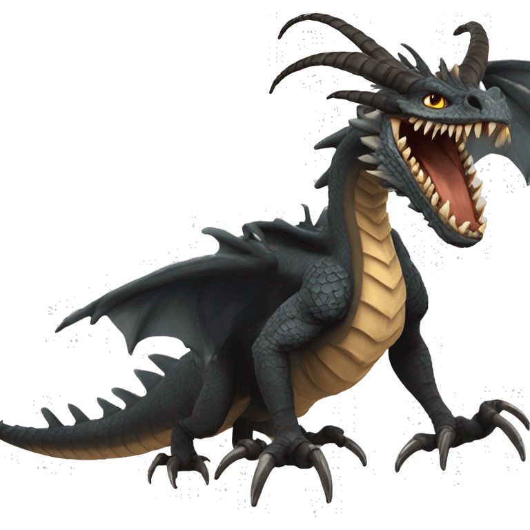 The Hungarian Horntail: A particularly dangerous species of dragon known for its aggression and formidable fire-breathing abilities. emoji