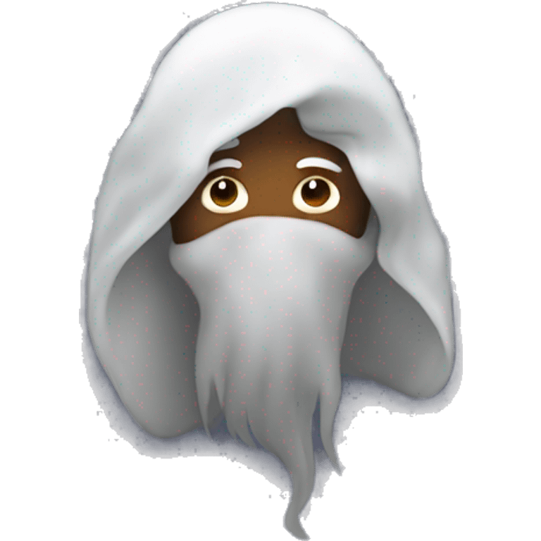 a person in the shadows with monkey hairs picking coton emoji