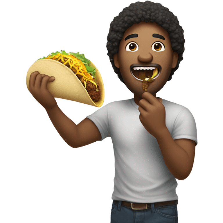 Guy eating tacos  emoji