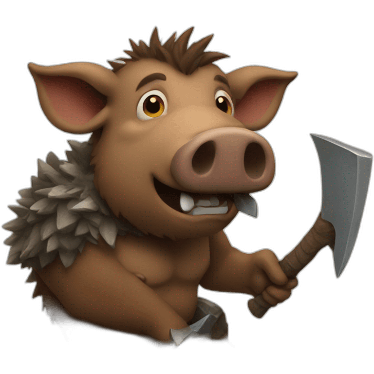 boar with an axe emoji