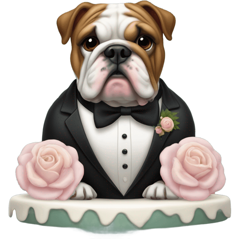 English bulldog wedding emoji