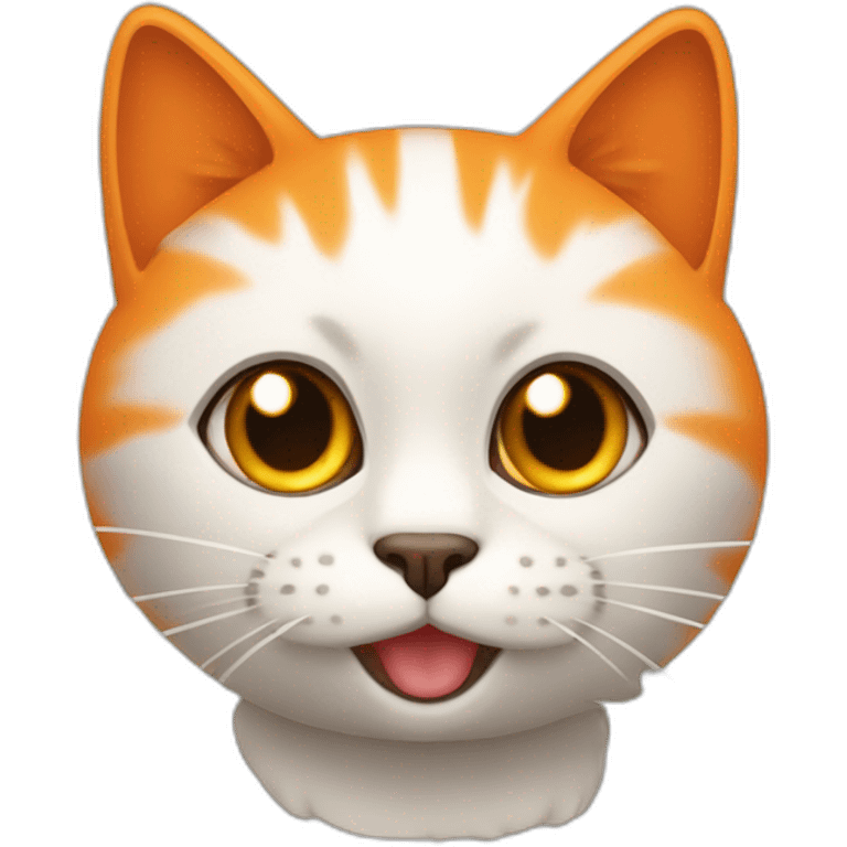 un gato naranja con antifaz emoji