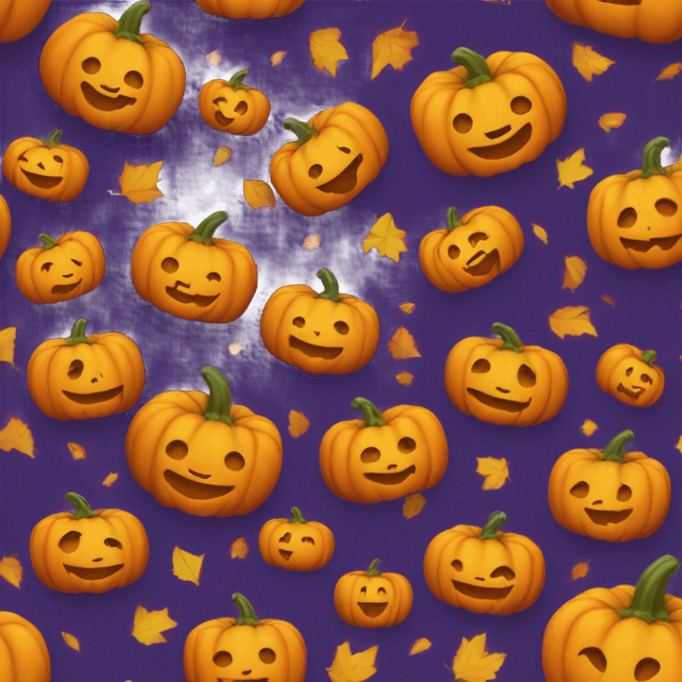 happy loving pumpkin emoji