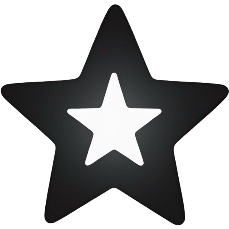 White star in black circle emoji