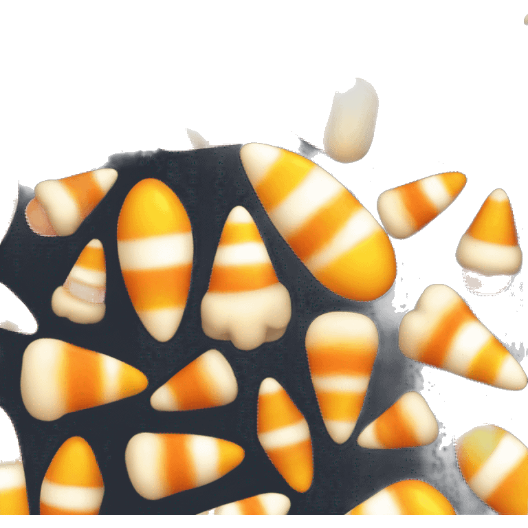 Little candy corn puffy monster  emoji