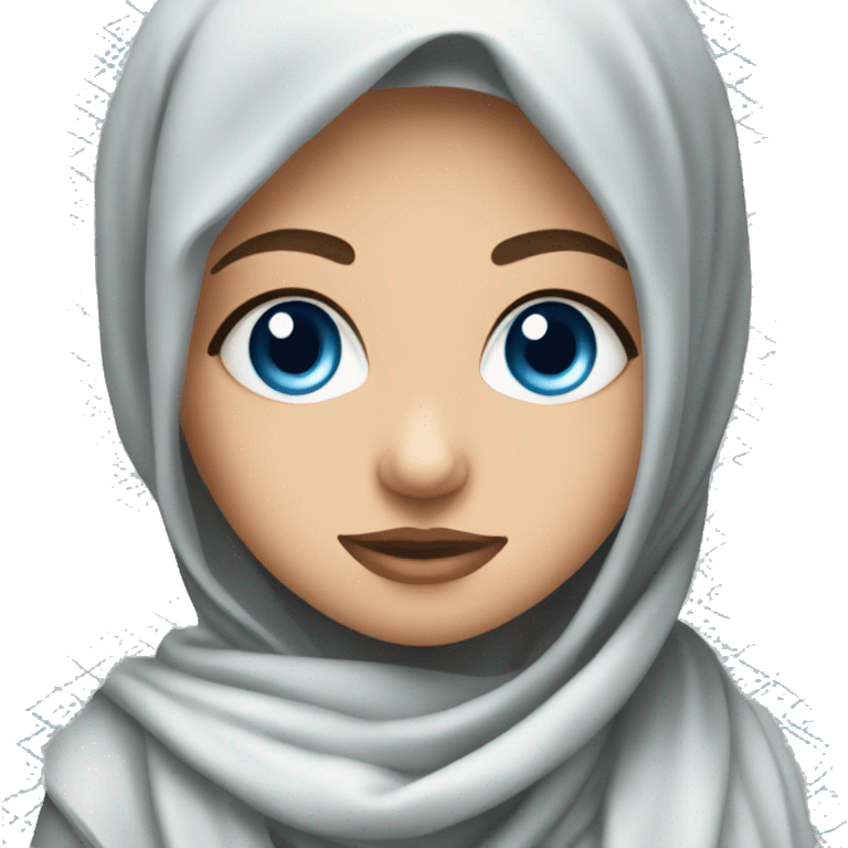 Blue eyed girl wearing keffiyeh emoji