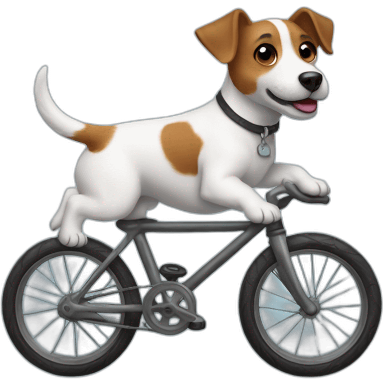 jack russell dog ride bike  emoji