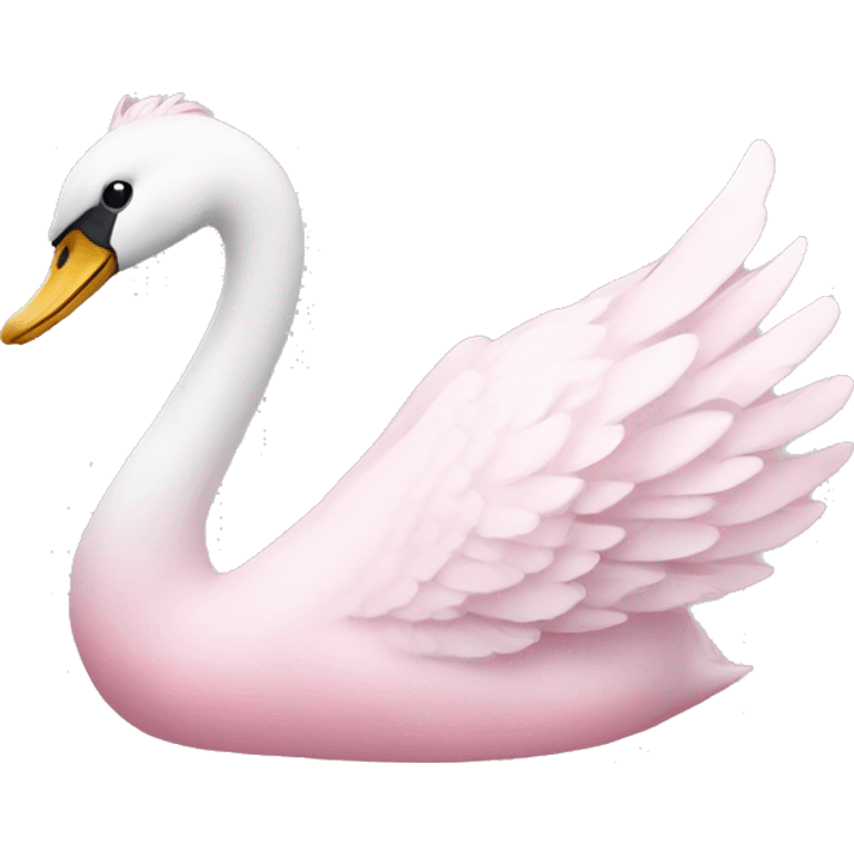 pastel pink swan emoji