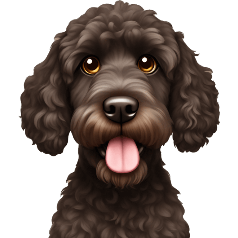 brown portuguese water dog full body  emoji