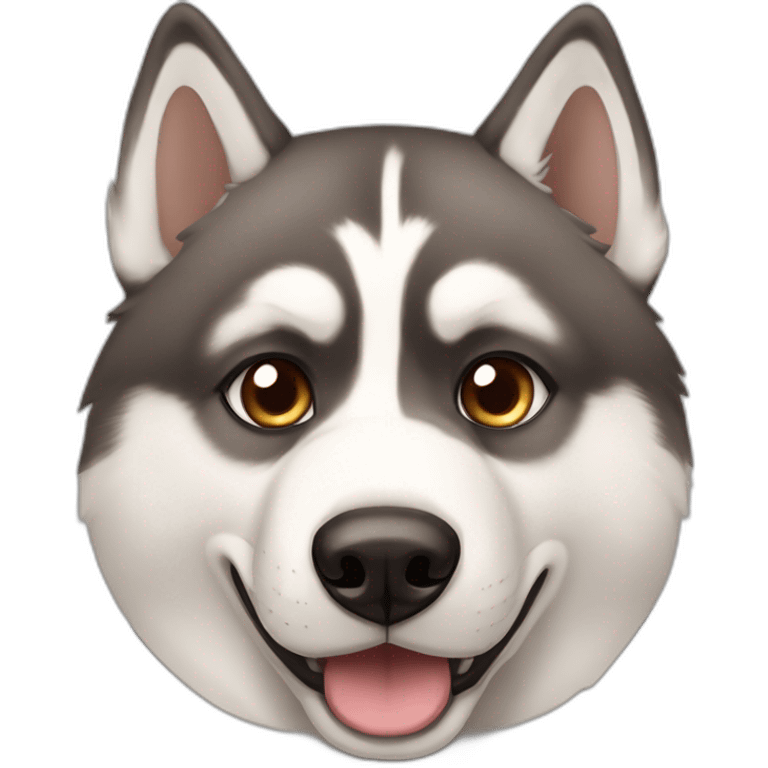 Husky in capuchino colors with heterochromia emoji