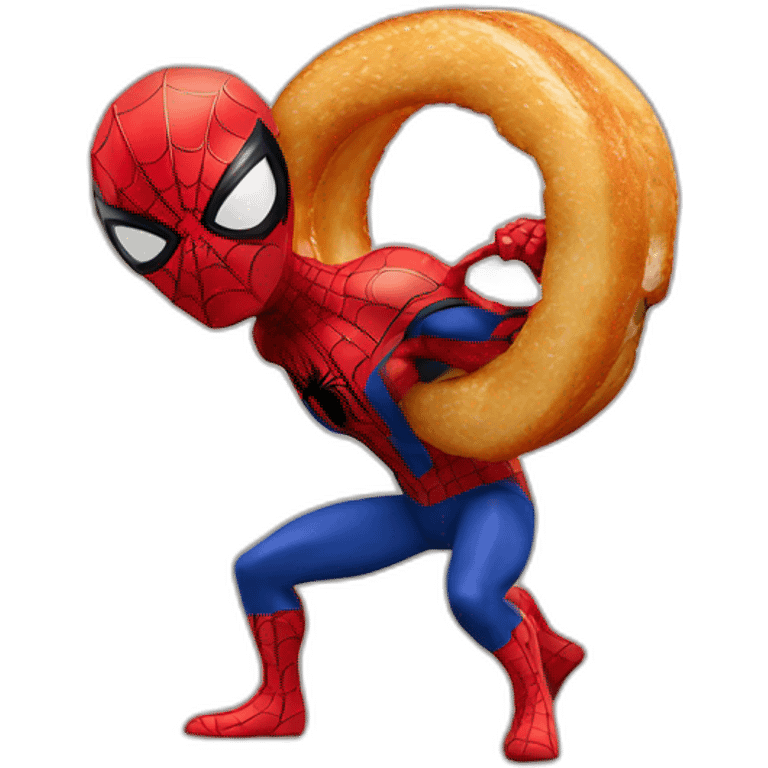 spiderman eating onion ring emoji