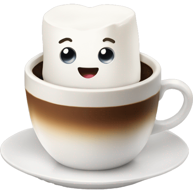 marshmallow in coffe emoji