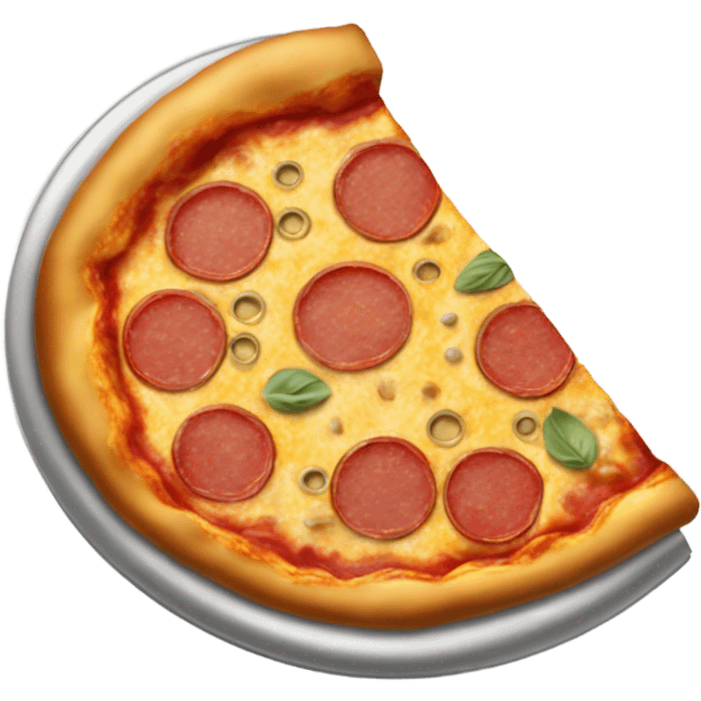 silver pizza with gold pepperoni  emoji