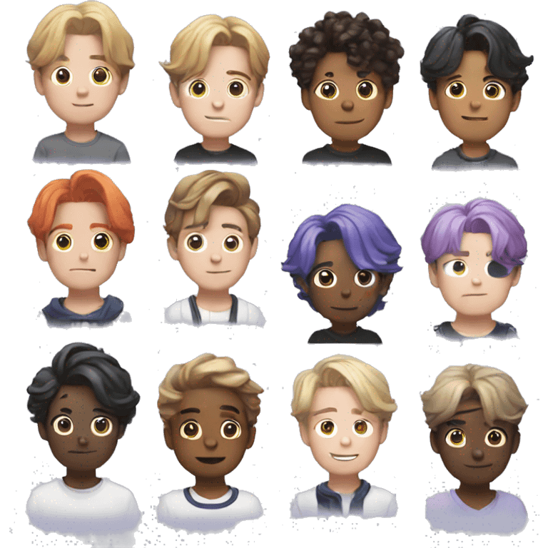 Personajes animados de bts emoji