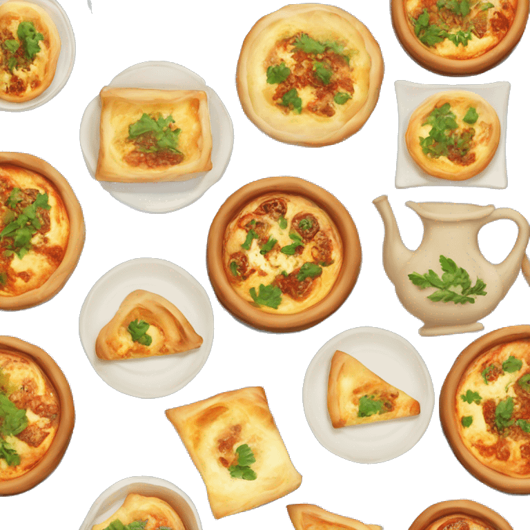 Georgian dish khachapuri in Adjarian style emoji