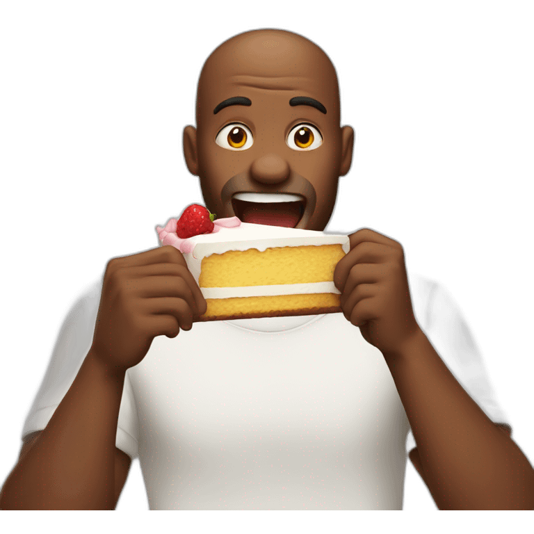 A Guy Biting A Cake emoji