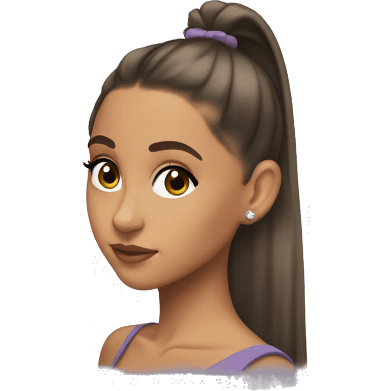 ariana grande with ponytail emoji