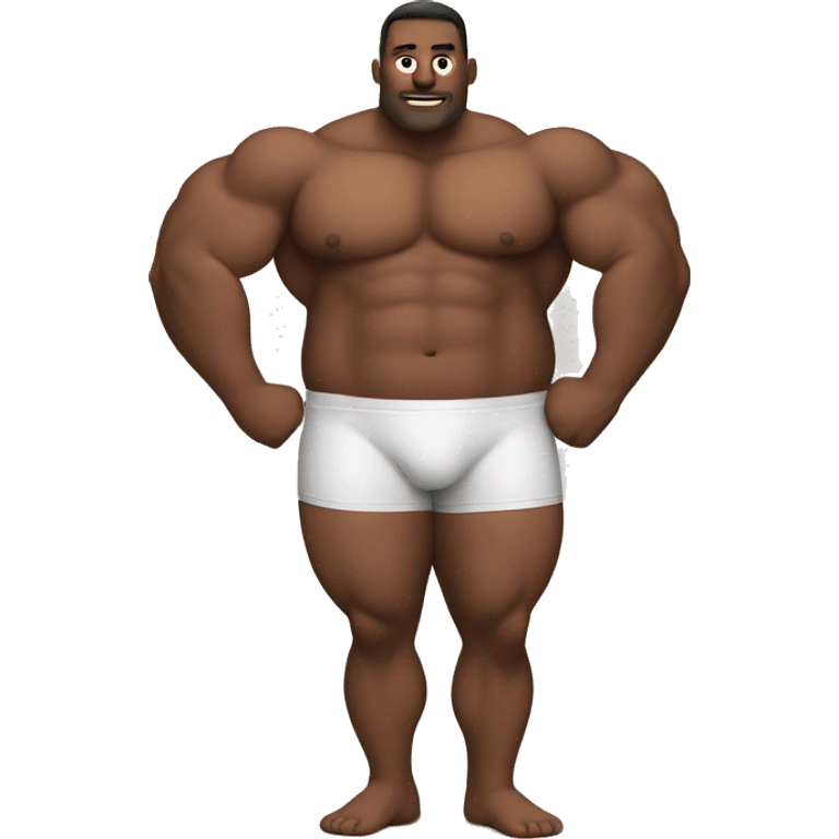 large bodybuilder man in briefs emoji