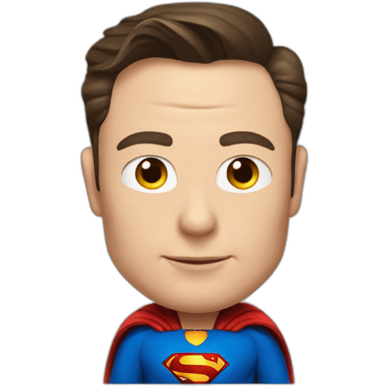 Elon Musk as Superman emoji