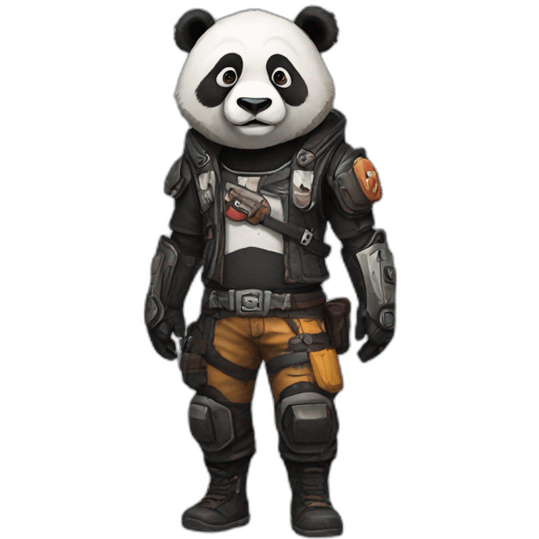 Panda as borderlands full body emoji