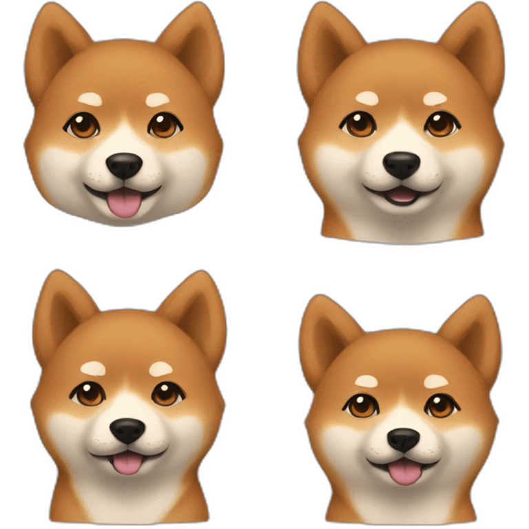 Cute Shiba-dog with a middle age woman with brown and curly hair emoji