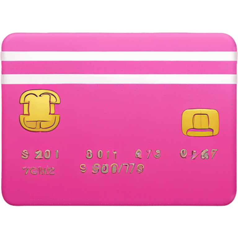 a pink credit card emoji