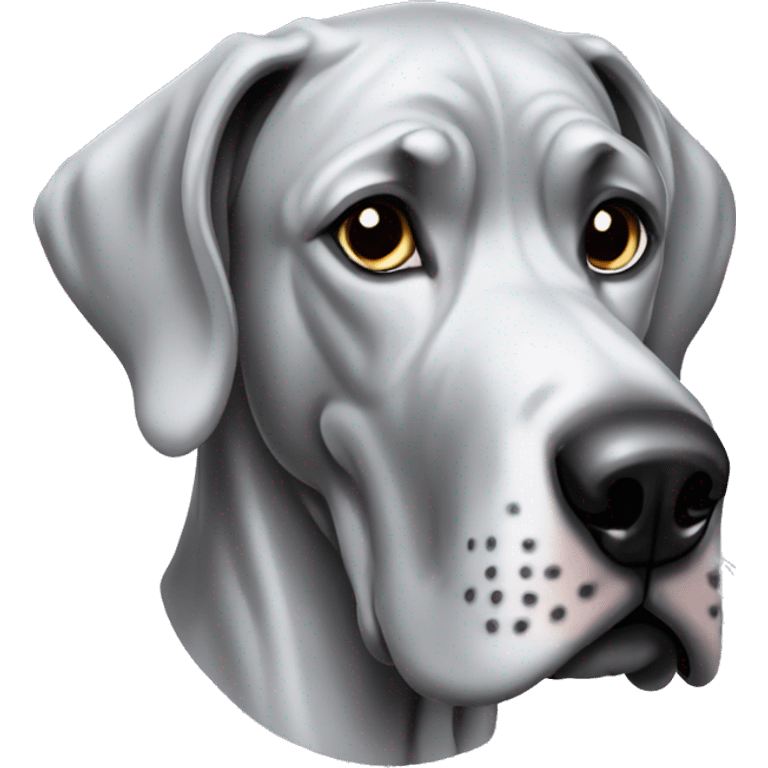 silver great dane emoji