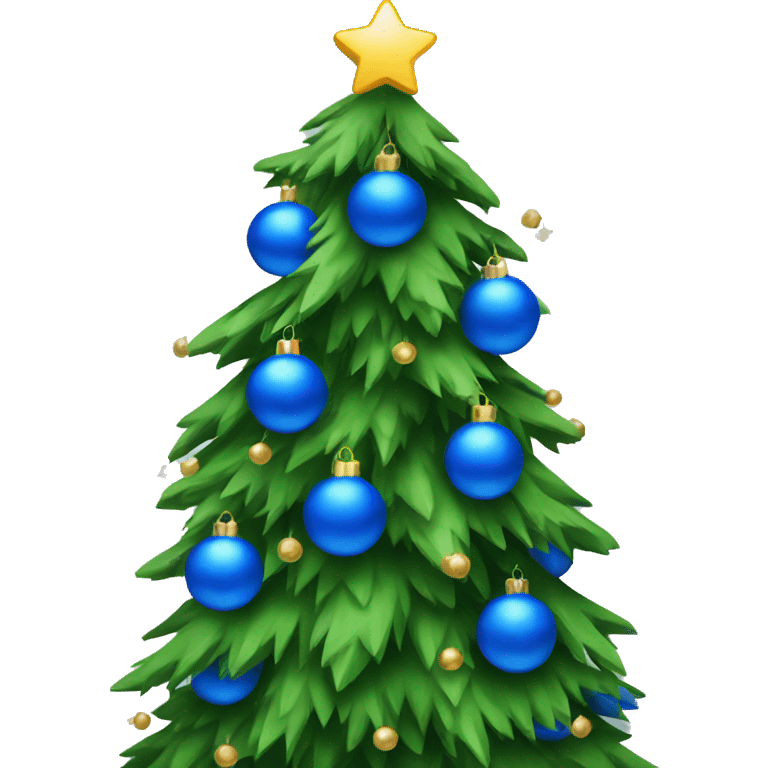 Christmas Tree With Blue Balls emoji