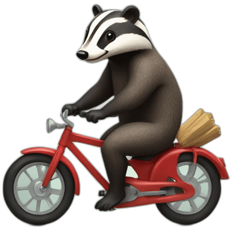 Badger on a bike emoji