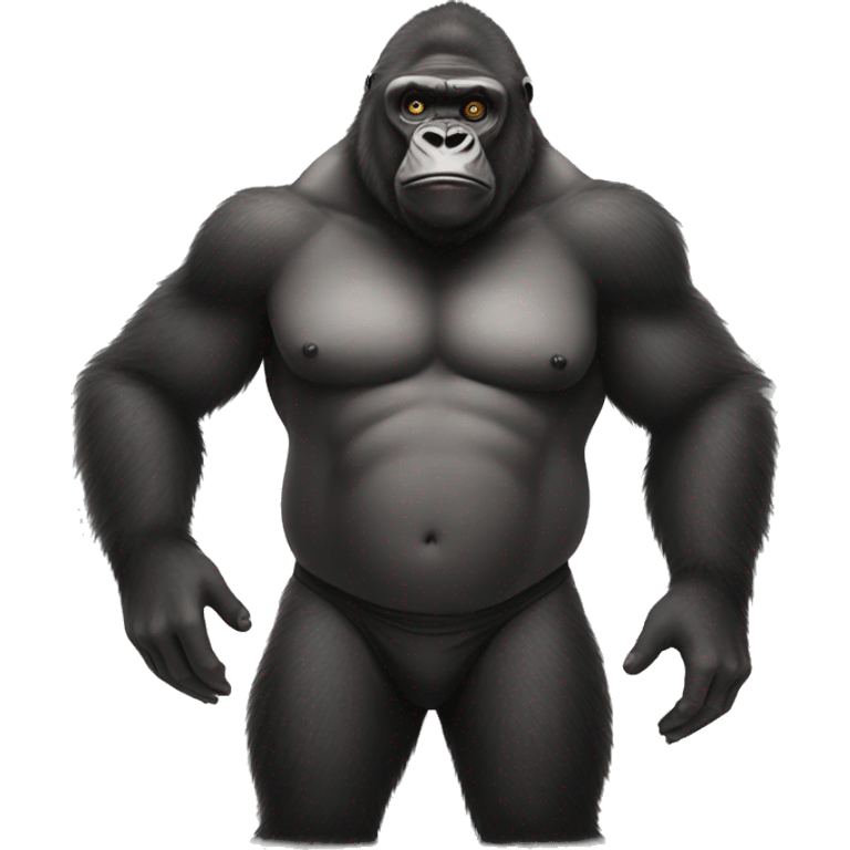 A gorilla wearing a bra emoji